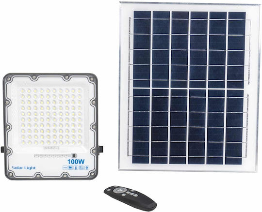 Proiector LED Solar Etanș 100W cu Telecomandă IP66