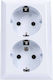 Double Socket Cp Pt Quatric 16a 250v Qc-6-0311