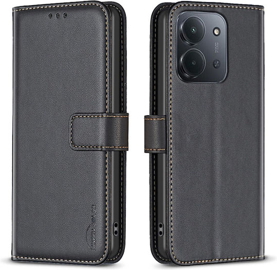 Binfen Book Synthetic Leather / Silicone Black (Redmi 15C 5G)