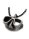 Männliches Talisman Tauchmaske Handgefertigtes Silber 925 Kordel Kunstleder 50cm