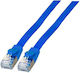 EFB Flat U/FTP (STP) Cat.6a (Gigabit) Καλώδιο Δικτύου Ethernet 0.15m Μπλε