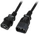 EFB IEC C14 / IEC C13 - IEC C14 / IEC C13 Cable 1m Μαύρο EK503.1