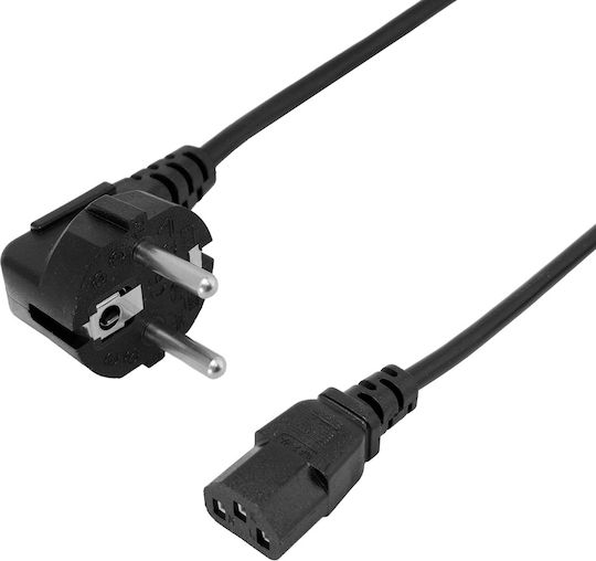 Powertech Schuko - Schuko Cable 1m Black CAB-P046