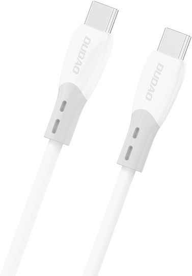 Dudao Cablu USB 2.0 USB-C masculin - USB-C 60W Alb 1m
