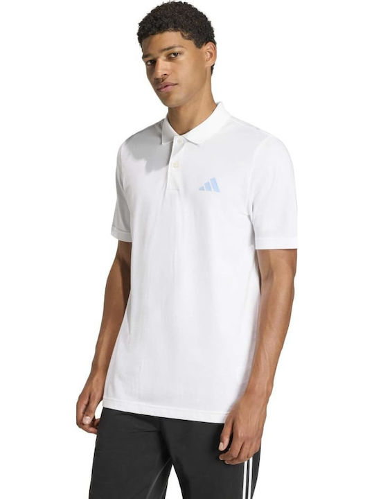 adidas M Pique Polo Short Sleeve White Blouse