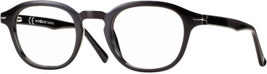 Centrostyle F0501 47 001 000n Unisex Round Prescription Eyeglass Frames Black