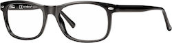 Centrostyle F0511 55 001 000n Men's Square Prescription Eyeglass Frames Black