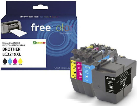 Freecolor Πακέτο Συμβατών Μελανιών Εκτυπωτή InkJet Brother Brother Lc3219xl 2940 Σελίδων 63ml Πολλαπλό (Color) 1τμχ