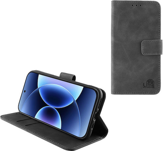 Lime Essential Magnet Книга От Изкуствена Кожа В Сив Цвят Xiaomi 17 Pro