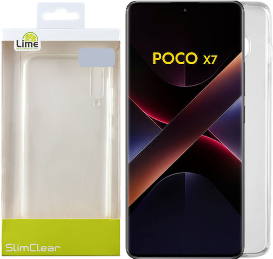 Lime Slimclear Заден Калъф Силикон Прозрачен (Redmi Note 14 Pro 5G / Poco X7)