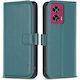 Binfen Book Synthetic Leather / Silicone Green (Motorola Edge 50 Fusion)