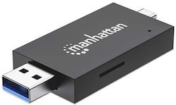 Manhattan Card Reader για SD/microSD 102735 Manhattan Card Reader για SD/microSD 102735
