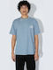 T-shirt Washed Blue Utopia