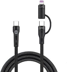 Forever USB to Type-C / Lightning Cable Black 1m FOR-60BK Forever USB to Type-C / Lightning Cable Black 1m FOR-60BK