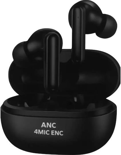 Moxom MX-TW86 In-ear Bluetooth Handsfree Ακουστικά με Θήκη Φόρτισης Μαύρα