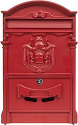Cutie Poștală De Exterior Metalică În Culoare Roșie 41x26x9cm Cutie Poștală De Exterior Metalică În Culoare Roșie 41x26x9cm