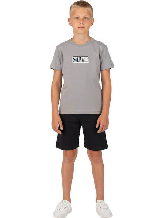 Kids Set with Shorts Summer 2 Pieces Gray beach
