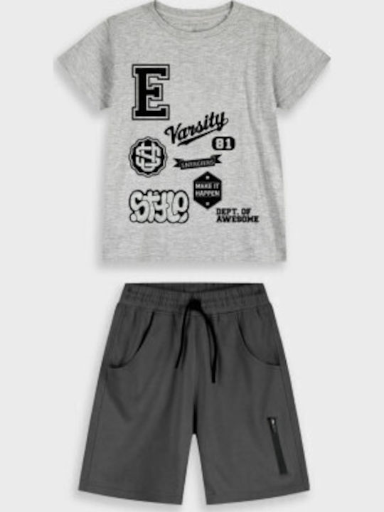 Kids Set with Shorts Summer 2 Pieces Gray