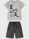Kids Set with Shorts Summer 2 Pieces Gray