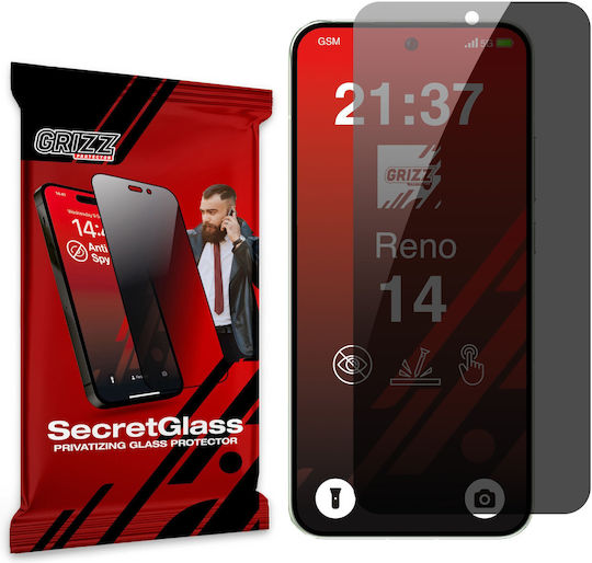 Matte Privacy Glass Grizzglass Secretglass Oppo Reno14