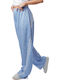 Light Blue Wide Pantaloons Animal Print Stripes