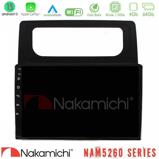 Nakamichi Car Audio System for Volkswagen Caddy 2004-2014 Bluetooth USB AUX WiFi GPS Apple CarPlay Android Auto with 10" Touch Screen