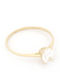 Single Stone Ring From 14K Gold With Zircon