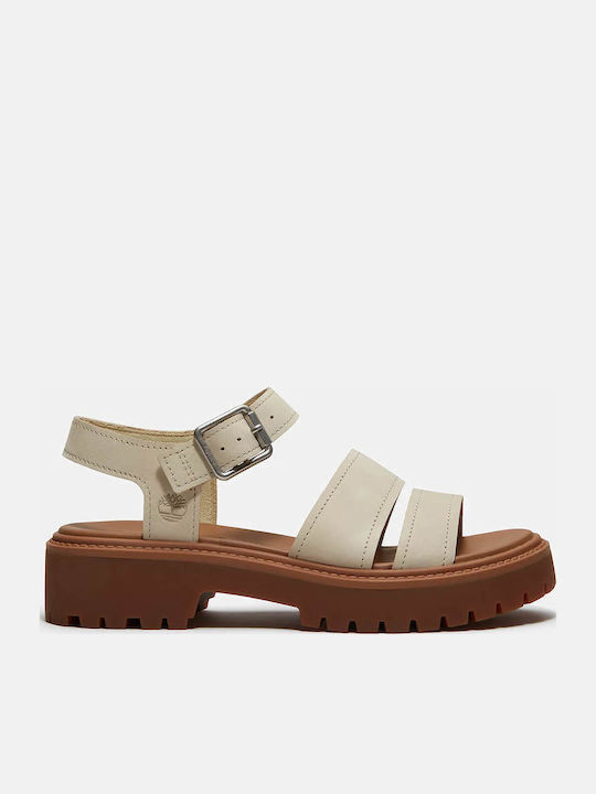 Timberland Дамски Кожени Сандали Бежови