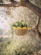 Kaemingk Hanging Yellow Plant Pot 30x30x15cm