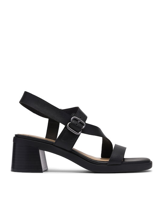 Clarks Jaylan Leather Sandals Black