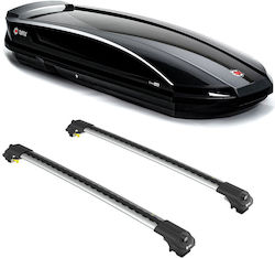 Μπάρες Οροφής Turtle Air2 Peugeot 2008 Ii Μαύρες Σετ Μπαγκαζιέρα Turtle Tirol420 Μαύρο Γυαλιστερό 420lt