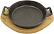 Pure Cast Iron Frying Pan Wooden Support Diameter 20cm Heinner Dcn63551