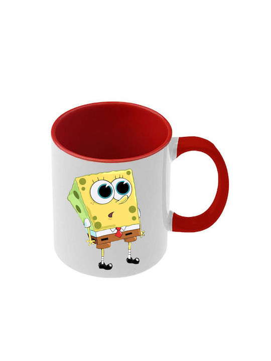 SpongeBob Red Handle Interior Mug