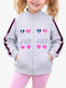 Kinder-Sweatshirt Strickjacke Mit Taschen Grau