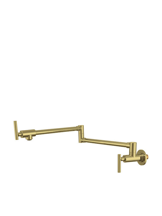 Berg Küchenarmatur Wand Gold