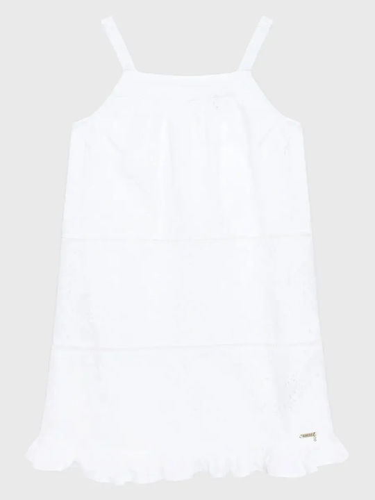 Guess Παιδικό Φόρεμα Pure White