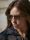 AV Sunglasses Jett Unisex Sunglasses with Gray Metallic Frame and Polarized Lens 131-Olive