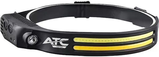 ATC Kopflampe LED IPX4 mit Maximaler Helligkeit 185 Lumen