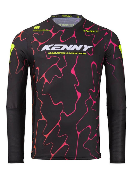 Kenny Performance Ανδρική Μπλούζα Motocross Μακρυμάνικη Wave Black
