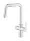 Grohe Pure Eurosmart Μπαταρία Κουζίνας Πάγκου Ασημί