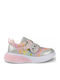 Kids Sneakers with Hoop & Loop Closure Silver