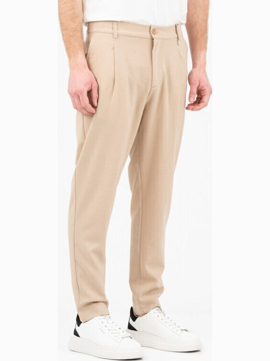 Elastic Men's Trousers in Loose Fit Morrone Beige
