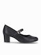 Pumps mit Riemen und Mittelhohem Absatz in Schwarz
