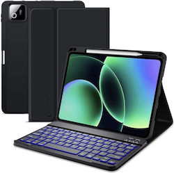 Tech-Protect Flip Cover Σιλικόνης με Πληκτρολόγιο (Xiaomi Pad 7 / 7 Pro / 8 / 8 Pro) Μαύρη