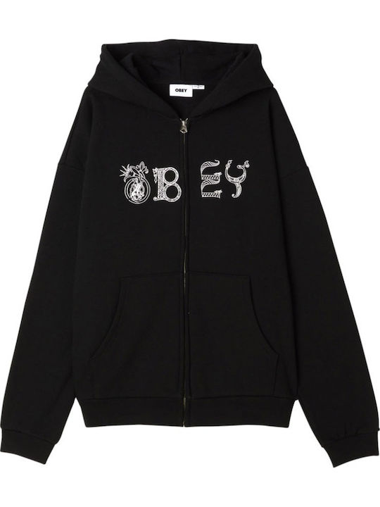 Extra Heavy Cardigan with Hood Black