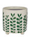 Butlers Ceramic Plant Pot Green 14x14cm