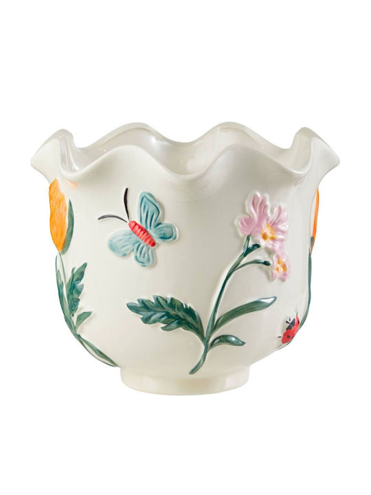 Butlers Wild Flower Pflanzentopf Keramik Weiß 26x26cm