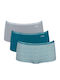 Γυναικεία Boxer 3Pack Πετρόλ-γκρι