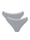 Go Sense Tanga Γυναικεία Slip 2Pack Γκρι