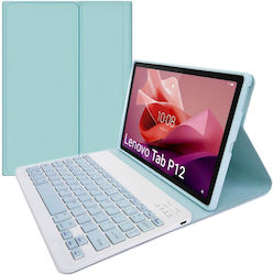 Bluetooth Tastaturhülle Lenovo Tab P12 Tb-370 Blau